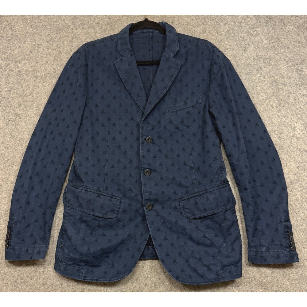 Montedoro Blazer Sport Coat Mens IT 48 FITS US 41 Blue Cotton Giacco Charlie